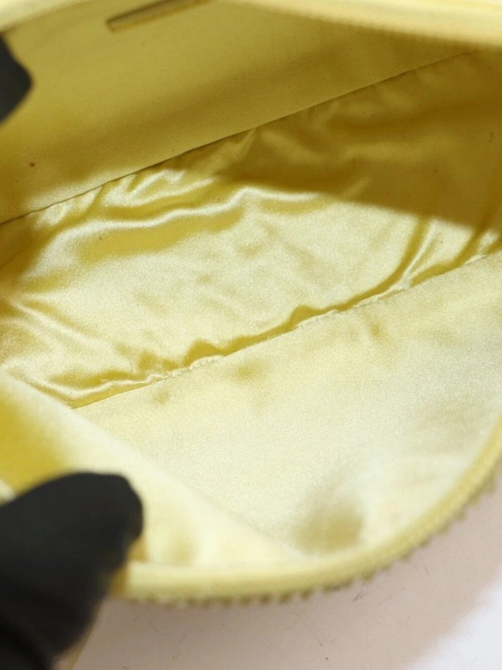 PRADA Re-Edition 2000 Yellow Crystal Nylon Shoulder Top Handle Mini Hobo Bag - Picture 2 of 15
